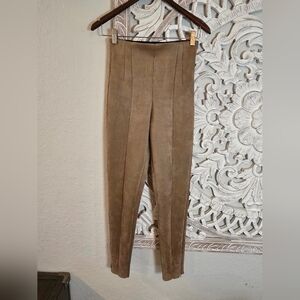 Zara Trousers Faux Suede Leggings Xs
